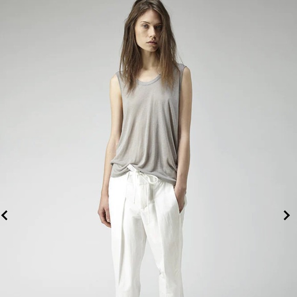 Helmut Lang Tops - • Helmut Lang • Asymmetrical Tank Top Gray Large Women’s Modal Linen